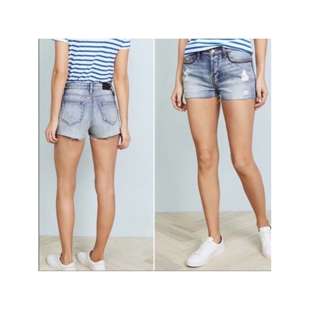 Rails Austin Studded Raw Hem Distressed Jean Shorts Size 27
